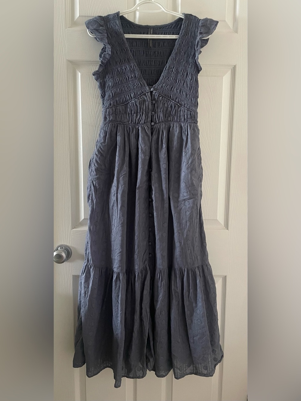 Anthropologie Slate Blue Midi Dress - Picture 5 of 9